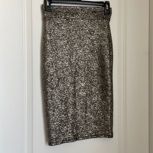 High waisted sparkled midi skirt